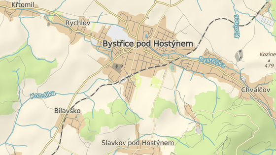 Nehoda se stala na pejezdu nedaleko vlakovho ndra v Bystici pod Hostnem.