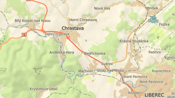 Nehoda se stala nedaleko Chrastavy.