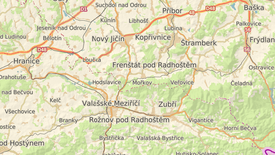 Mo�kov le�� v Podbeskydsk� oblasti mezi Nov�m Ji��nem a Fren�t�tem pod Radho�t�m.