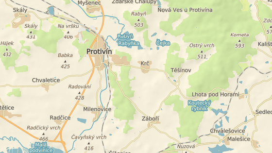 Auto shořelo v lese u Protivína- Auto shořelo v lese u Protivína-