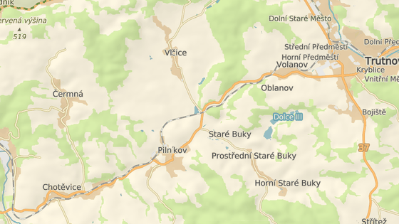 Železniční přejezd na silnici I/16 u Trutnova Železniční přejezd na silnici I/16 u Trutnova
