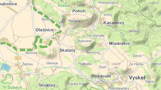 Stromy rostly mezi Olešnicí a Vyskří. Stromy rostly mezi Olešnicí a Vyskří.