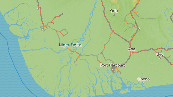 Delta řeky Niger. Delta řeky Niger.