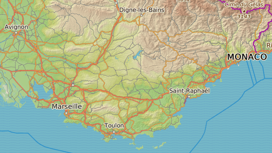 Obec Bormes-les-Mimosas na jihu Francie.