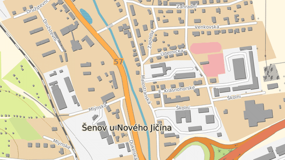 Nehoda se stala na p�echodu pro chodce v Dukelsk� ulici v �enov� u Nov�ho J���na, a to mezi domem �.p. 254 a l�vkou p�es �eku Ji��nku.