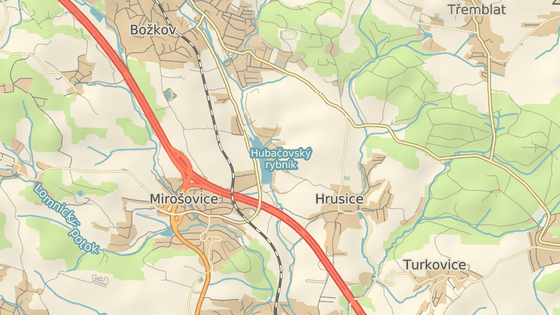 Přibližné místo nehody na 23. km. Přibližné místo nehody na 23. km.