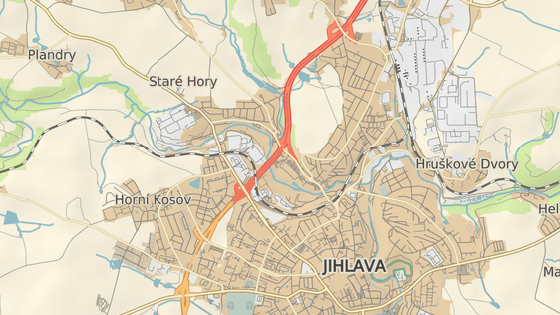 K nákupní zóně a Vodnímu ráji na severu Jihlavy vede ze silnice I/38 sjezd zatím pouze ve směru od Havlíčkova Brodu.