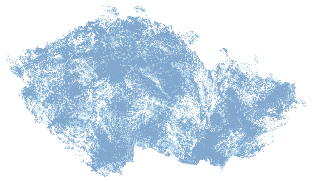 Mapa pokrytí ČR signálem v pásmu DAB+ Mapa pokrytí ČR signálem v pásmu DAB+