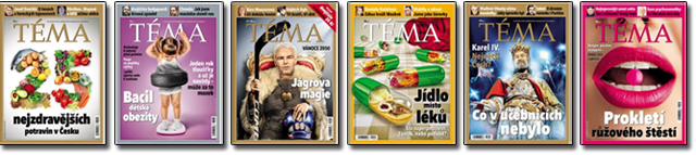 Titulní strany časopisu TÉMA