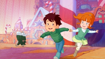 Mal� Santa a z�zra�n� sn�hov� vlo�ka