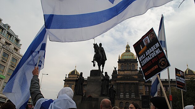 Shromdn na podporu Izraele v Praze 