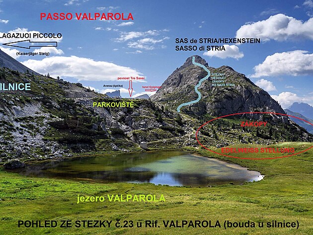 Passo Valparola - vyznaen zajmavch cl