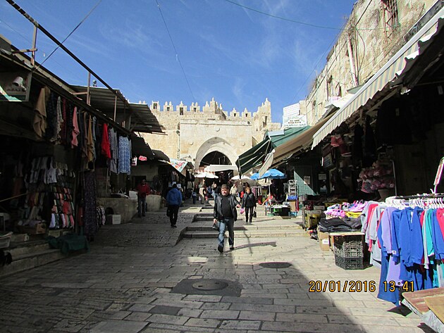 Damask brna ve Starm Jeruzalm (pohled zevnit msta). Zde se odehrv vtina nsilnost.