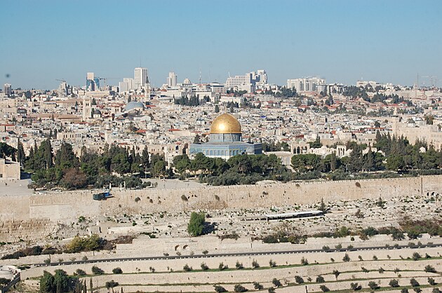 Pohled na Jeruzalm z hory Olivetsk