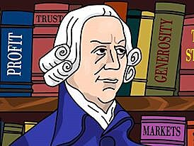 Morln filosof Adam Smith, jen je povaovn za zakladatele ekonomie.