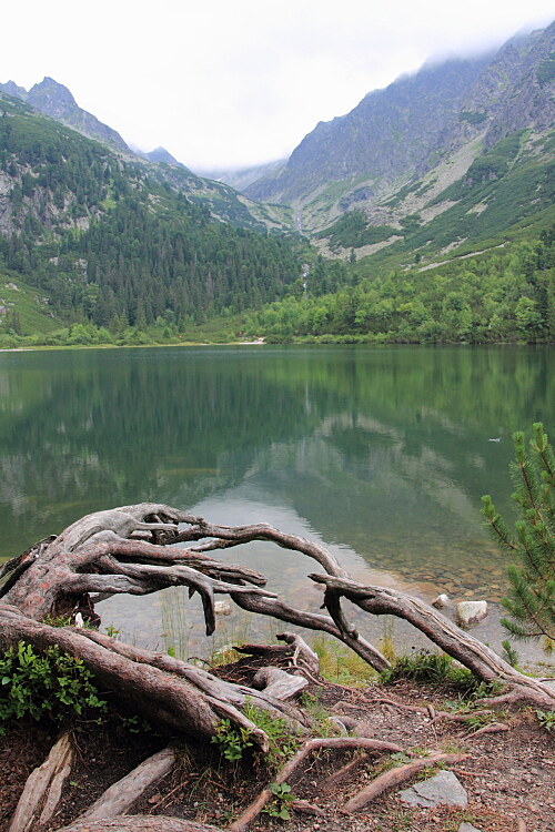 Tohle bylo tum Popradsk Pleso. Kdy se lovk snail, nael tam i kousek prostoru bez lid...