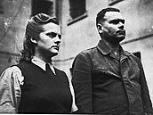 Dozorkyn Irma Grese a Josef Kramer, velitel koncentranho tbora Berger-Belsen