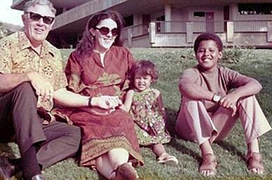 Obama se svou rodinou