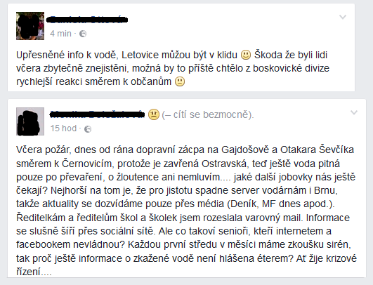 Dva z mnoha pspvk na socilnch stch.