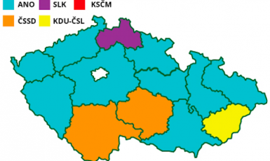 Politick mapa vtz krajskch voleb 2016 dle hlasovn oban. Kdo bude vldnout skuten?