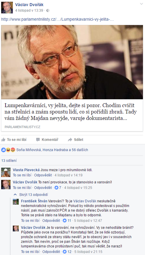 Vclav Dvok na FB