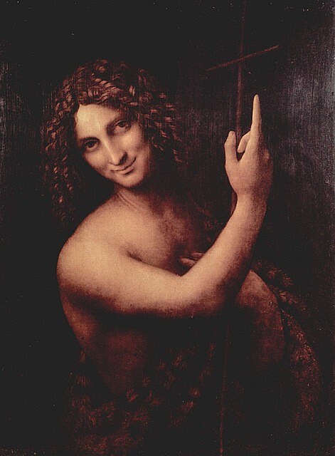 Svat Jan Ktitel, obraz Leonarda da Vinciho