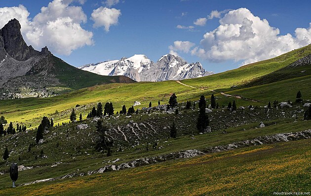 Scenerie v Passo di Sella, Marmolada