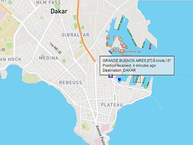 Lo Grande Buenos Aires si prv kotv, nakld, vykld v Dakaru