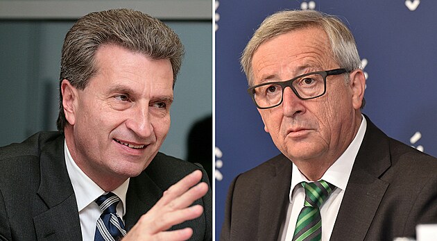Zatmco evropt oban jsou zatkni a trestn sthni za vyuvn svho prva svobody projevu, komisa EU Gnther Oettinger (vlevo) nazv nskou delegaci ikmo-okami a je odmnn podporou pedsedy Evropsk komise Jean-Claude Junckerem.