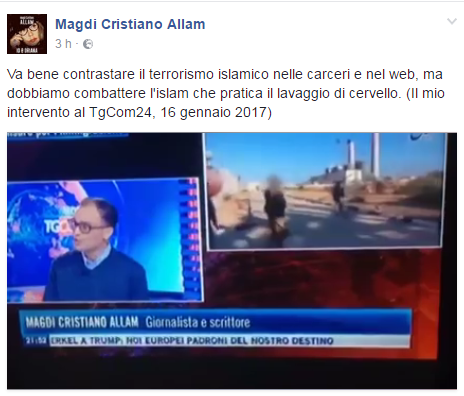 Magdi Cristiano Allam, novin a spisovatel , pvodem muslim, konvertovan na katolickou vru.