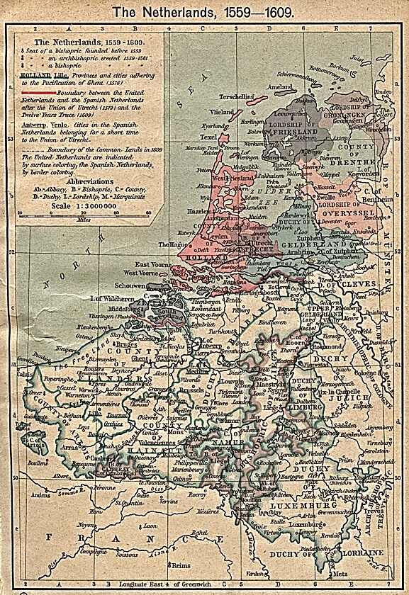 Historick mapa Nizozem