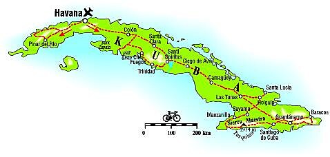 strun mapa Kuby
