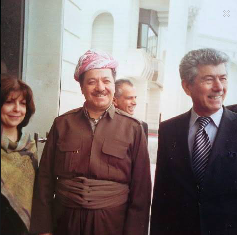 Tariq Aqrawi s kurdskm prezidentem M.Barzani