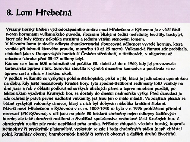 Lom Heben, PR Ryovna - text naun cedule