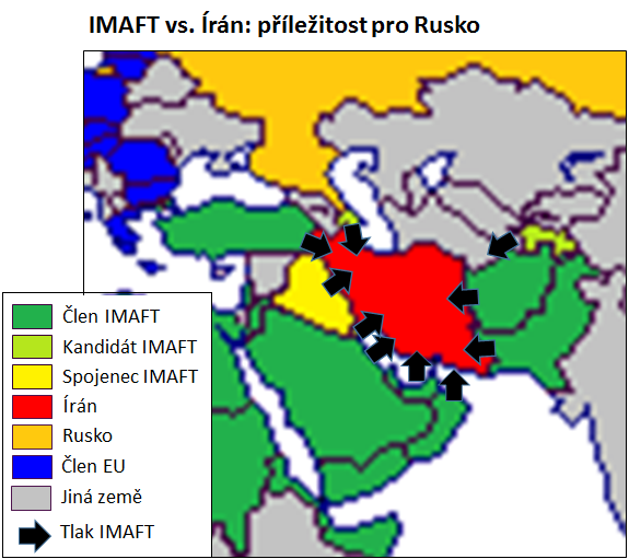 Tlaky len Islmsk vojensk aliance (IMAFT) na rn, kter je tlaen do nrue Ruska.