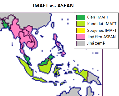 len IMAFT - Malajsie, kandidt na lenstv Indonsie vs. jin lenov Sdruen stt jihovchodn Asie (ASEAN).