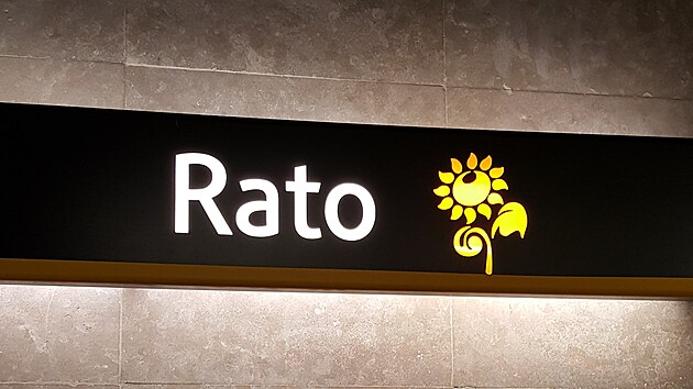 Napklad stanice Rato na lut slunenicov lince.