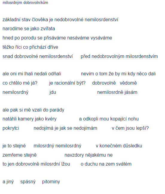 milosrdn�m dobrovoln�k�m