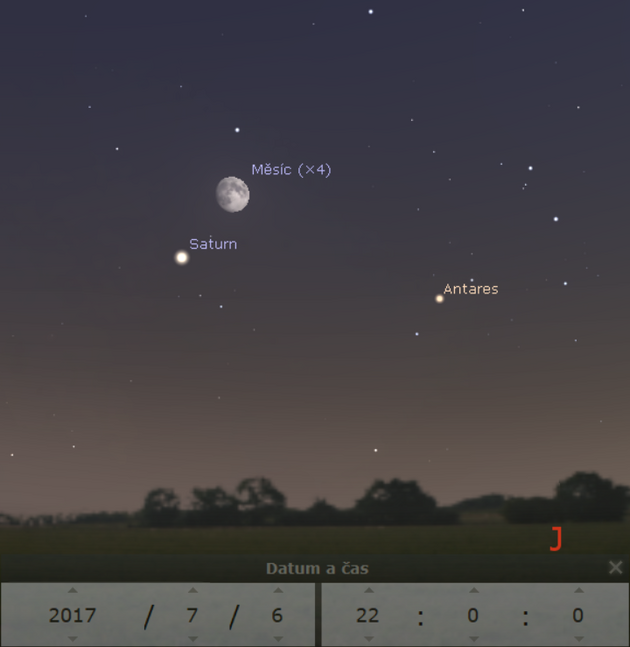 Msc, Saturn a Antares 6. 7. 2017