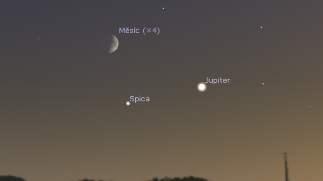 Druh ervencov setkn Msce, Jupiteru a Spiky 29. 7. 2017
