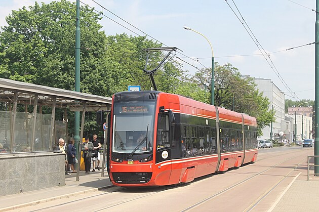 Tramvaj od vrobce PESA v Sosnowci u ndra