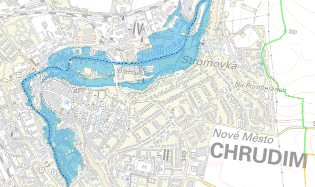 Chrudim (Q20) - voda by stle psobila v centru msta velk problmy.