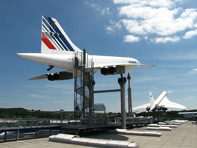 Concorde a Tupolove TU-144 v muzeum v Sinsheimu