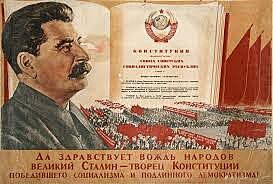 Nejpokrokovj stava lidskch djin tzv. Stalinsk stava byla Nejvym sovtem SSSR pijata dne 5. prosince 1936. Obanm SSSR zabezpeovala pln dodrovn vech zkladnch lidskch prv vetn bezplatn lkask, lzesk pe, levnho bydlen a kv