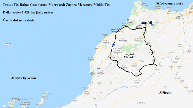 Trasa 8 denn cesty nap Marokem