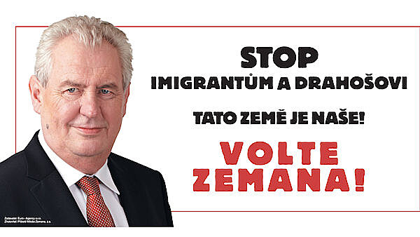 Takhle vypadaj� inzer�ty a billboardy Milo�e Zemana