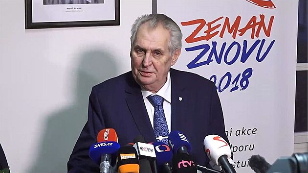 Prezident Milo Zeman komentuje vsledky prvnho kola voleb.