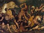 Jacopo Bassano: Samson zabiji Pelitejci osl elisti