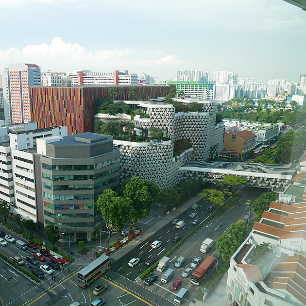 Eko architektura (nkdy nazvan jako green design) v centru Singapuru.