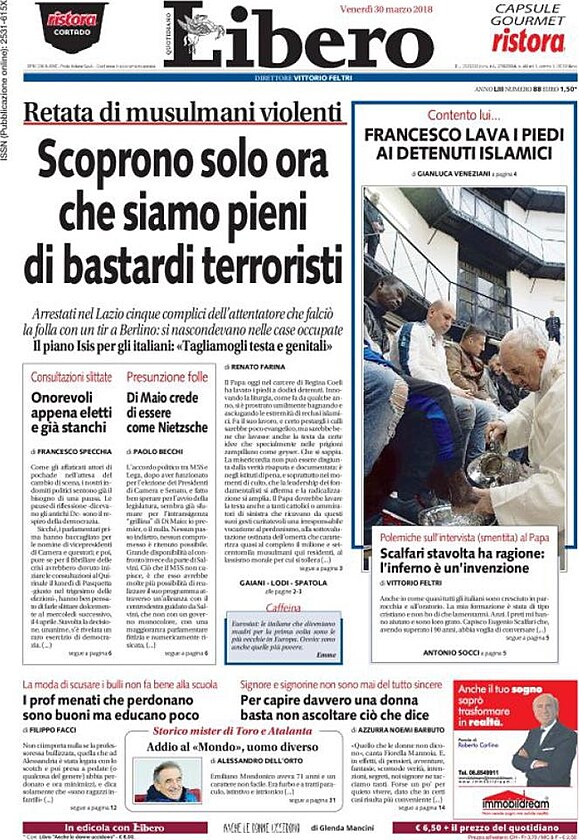 Tituln� str�nka den�ku Libero quotidiano ...